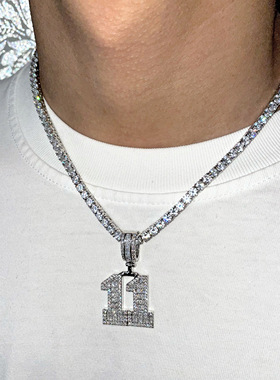 KINGOFBLING5A锆石手工镶嵌项链