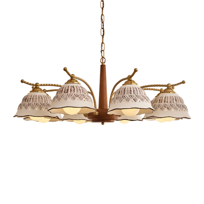 日式复古胡桃木陶瓷客厅吊灯简约餐厅民宿卧室书房中古法式灯具,淘宝优惠券,粉丝福利购,淘宝优惠卷