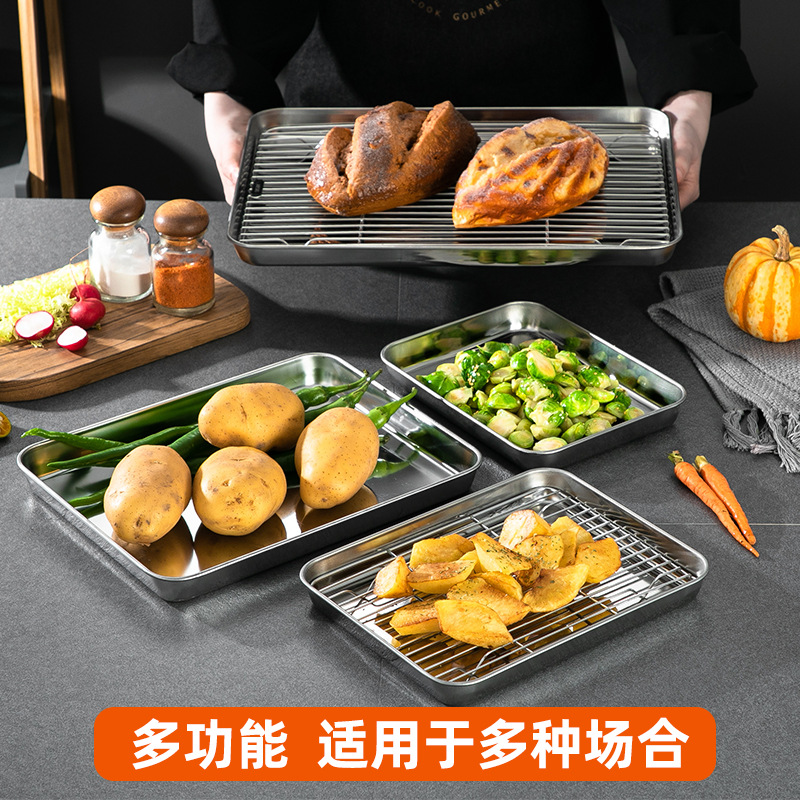 Baking Tray Oil Frying Pan Chips Basket Dish Grill Mesh Tool - 图2