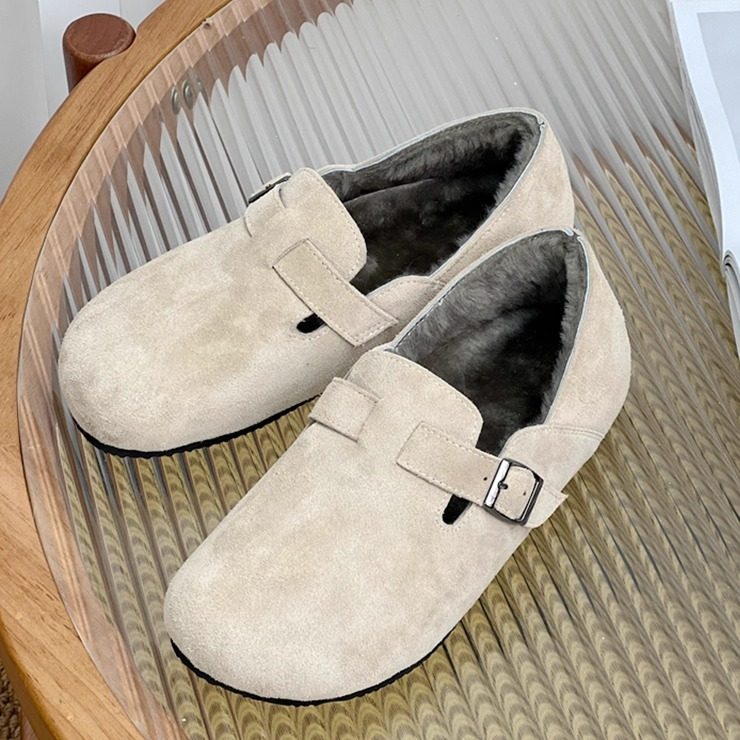 慢先森 冬季保暖羊毛里全包勃肯软底休闲舒适圆头平底鞋 328-9,淘宝优惠券,粉丝福利购,淘宝优惠卷