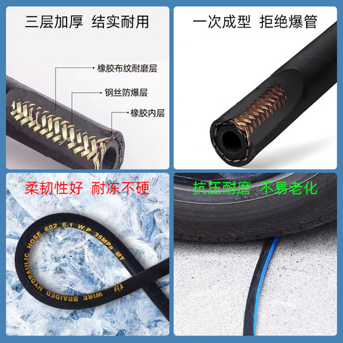 洗车机高压水枪水管防爆清洗机专用出水管380/55商用耐冻钢丝管子 - 图2