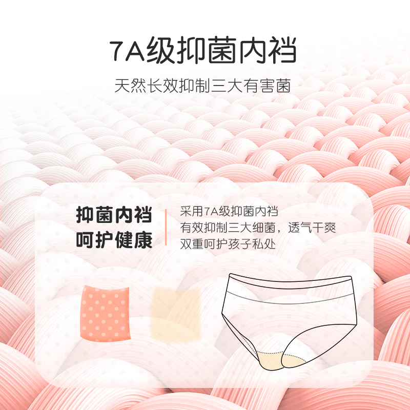 儿童内裤女童纯棉高腰女孩a类三角女小童全棉短裤中大童宝宝100%