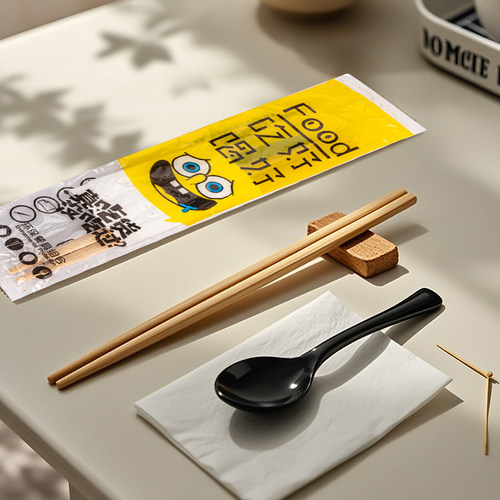 一次性筷子四件套外卖专用打包餐具勺子套装三件套饭店家用商用 - 图3