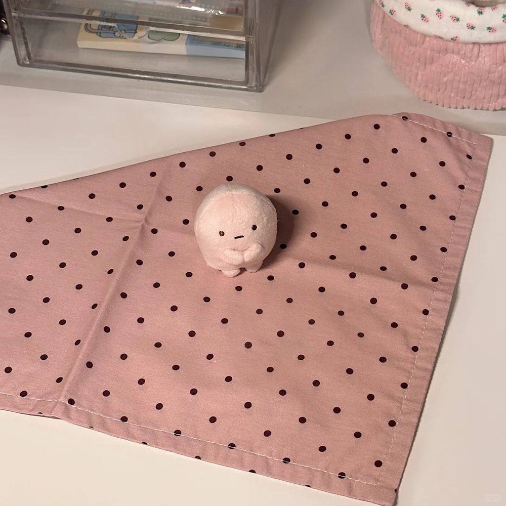 波点韩系棉麻桌垫ins风餐垫古早手账装饰拍照背景布卧室书桌盖布,淘宝优惠券,粉丝福利购,淘宝优惠卷