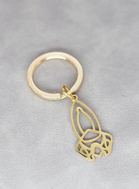 1pcs埃及十二生肖之神荷鲁斯之眼不锈钢钥匙扣