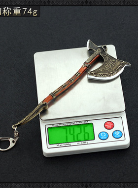 战神跟他的老父亲利维坦之斧摆件