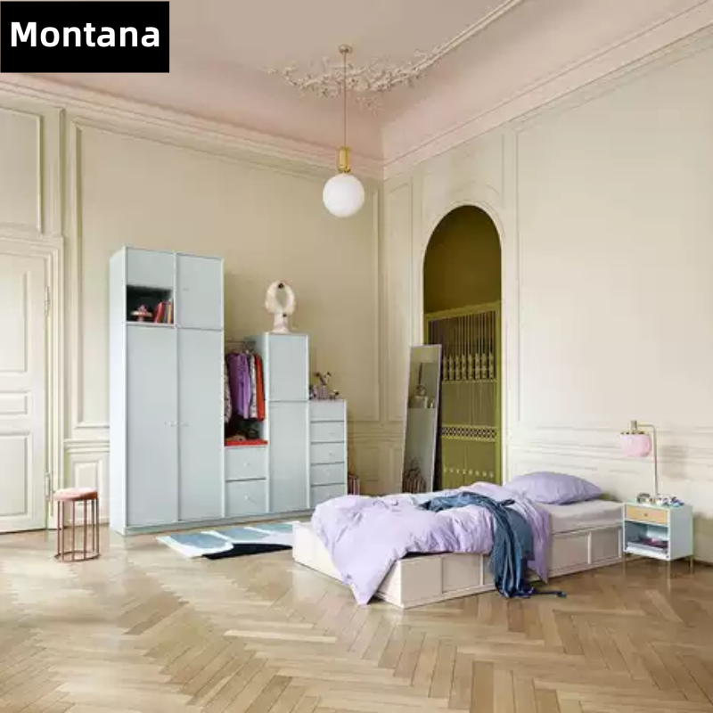 Montana 丹麦多巴胺衣柜组合实木彩色烤漆儿童衣柜奶油风卧室定制,淘宝优惠券,粉丝福利购,淘宝优惠卷