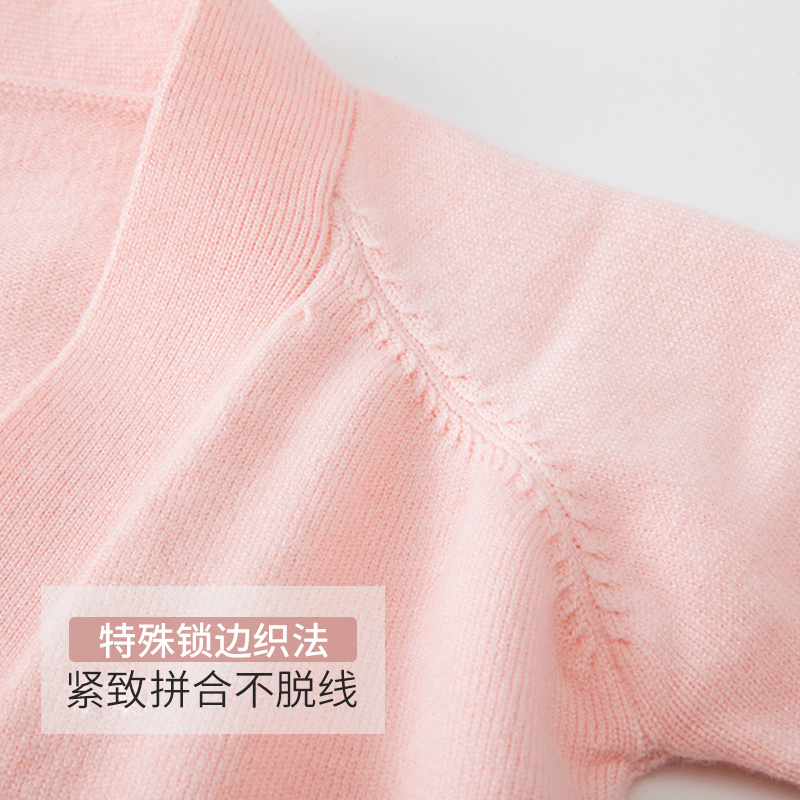 小茉莉儿童舞蹈毛衣外套女芭蕾舞练功服女童秋冬针织保暖长袖外搭 - 图1