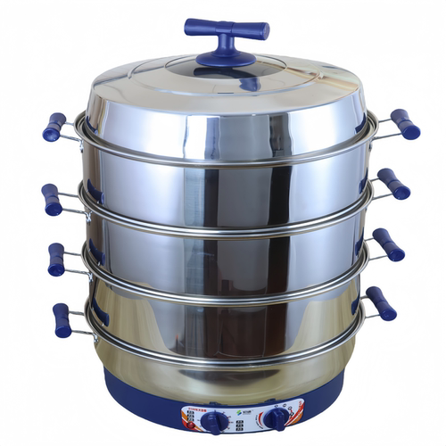 宏速电蒸锅多功能大容量家用商用加厚加高无磁不锈钢蒸包子电蒸笼 - 图3