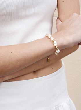 Tender Society夏日胶囊系列贝壳锤纹串珠手链红玛瑙手链