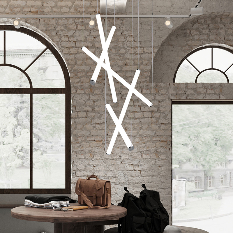 吊装灯管led长条吊灯极简工作室办公室员工位美发店图书馆教室灯,淘宝优惠券,粉丝福利购,淘宝优惠卷