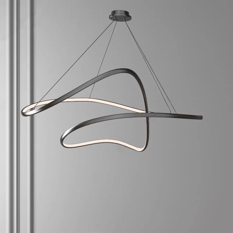 简约风展厅创意led餐厅吊灯线条异形造型灯客厅书房服装店样板间,淘宝优惠券,粉丝福利购,淘宝优惠卷