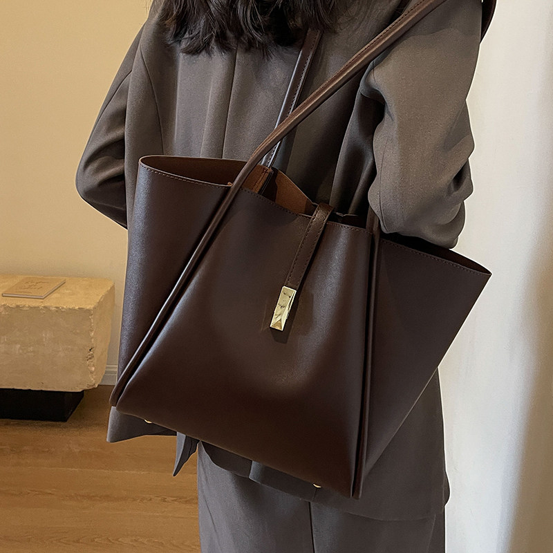 复古时尚大容量包包女2025新款秋冬通勤子母托特包休闲百搭单肩包,淘宝优惠券,粉丝福利购,淘宝优惠卷