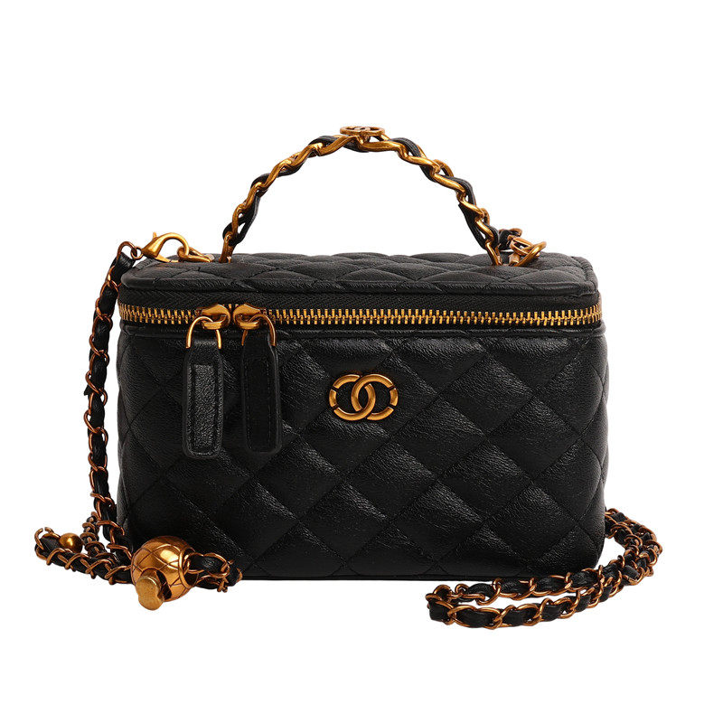 小香风菱格链条水桶包女2026新款单肩斜挎手提盒子包通勤洋气百搭,淘宝优惠券,粉丝福利购,淘宝优惠卷