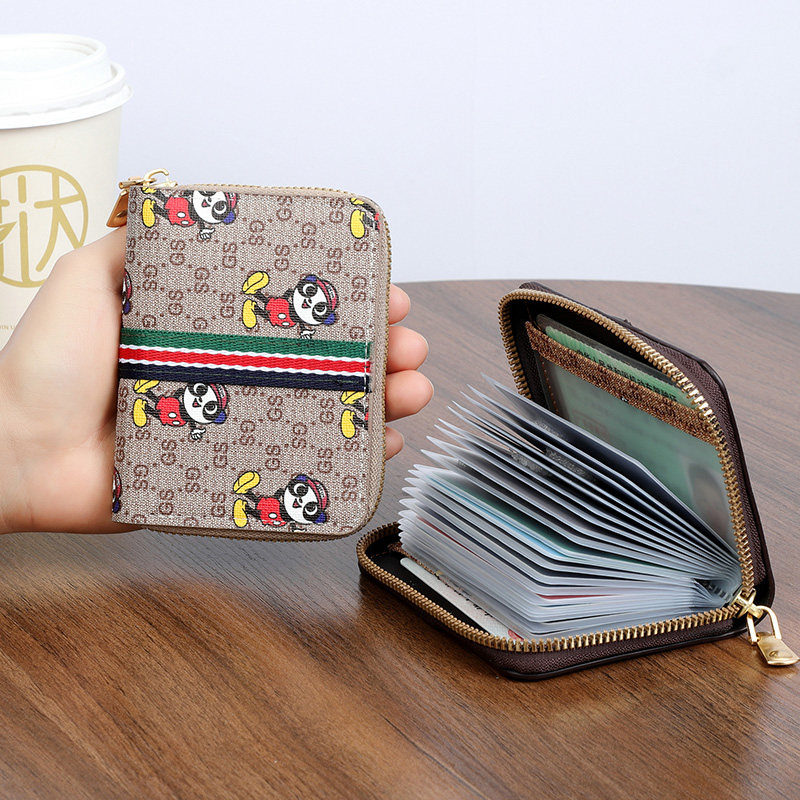 卡包男大容量多卡位风琴简约零钱包 桑索卡包