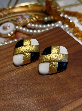 法式复古镀24K金珍珠轻奢项链夸张时尚百搭颈链高级气质耳环耳饰