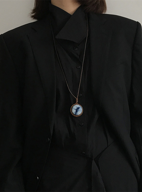 三环路扎染木雕民族风可调节项链