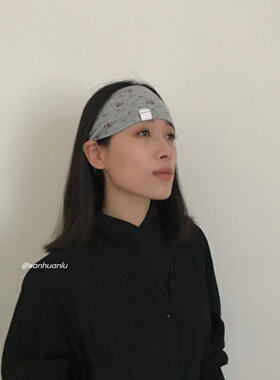 三环路小碎花针织发带