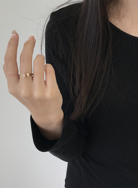 三环路复古风感天然木质戒指