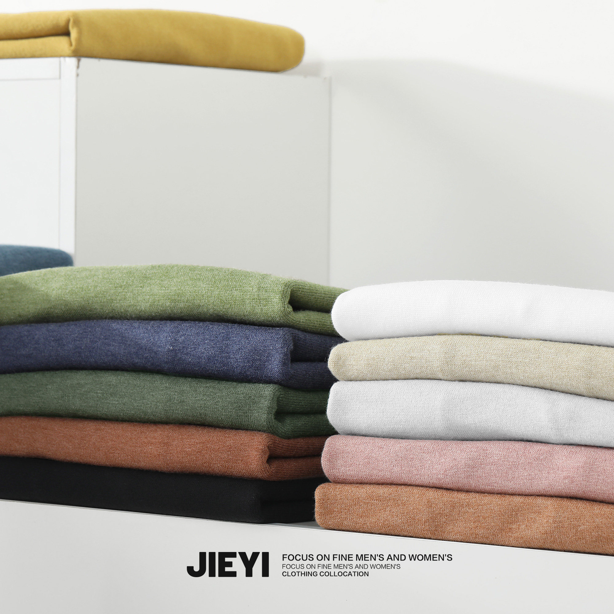 JIEYI 秋冬法拉绒纯色半高领针织打底衫男士百搭保暖上衣修身毛衣,淘宝优惠券,粉丝福利购,淘宝优惠卷