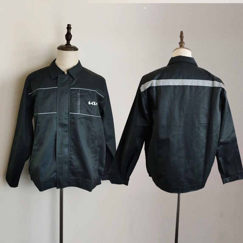 新款起亚工作服长袖春秋套装男4S店冬双层加里加厚工装车间汽修服 - 图0