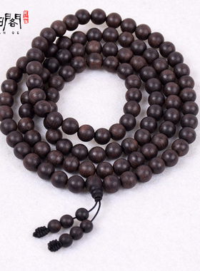 雨沐田天然越南水沉香木佛珠手链