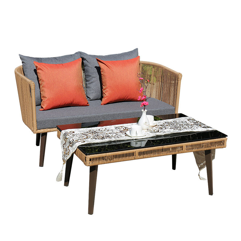 户外藤沙发庭院防晒防水花园阳台休闲藤沙发茶几组合露天藤编家具,淘宝优惠券,粉丝福利购,淘宝优惠卷