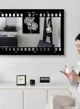 年下新款法式中古镜子画客厅镜面