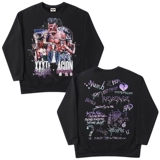 Hiphop Hiphop hiphop xxx Rap American Vintage Vintage Double -Side Wleater Тяжелые длинные рукава