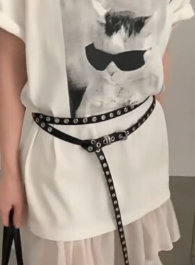 韩系ins腰带细皮带双圈任意打结连衣裙配饰女春夏新款加长腰链女