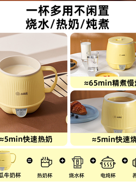 小南瓜电炖杯热奶杯小型办公室一人早餐杯电热杯电煮杯烧水杯神器