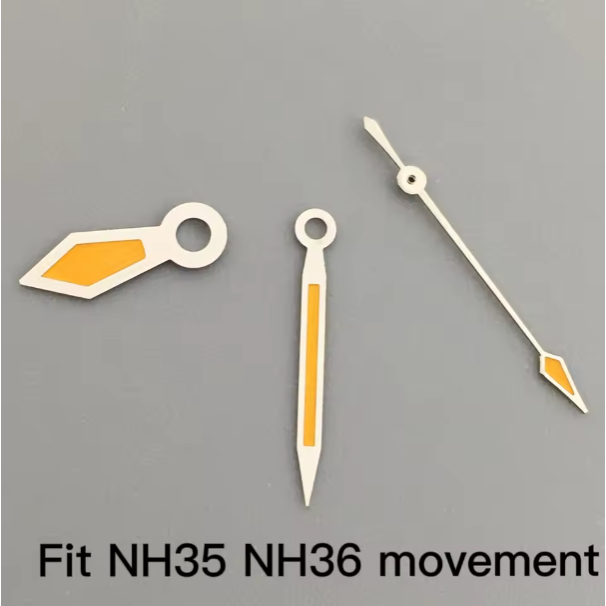 ETA2824 ST2130 NH35表针飞行员黑边卡其色指针MIYOTA DG机芯 - 图0