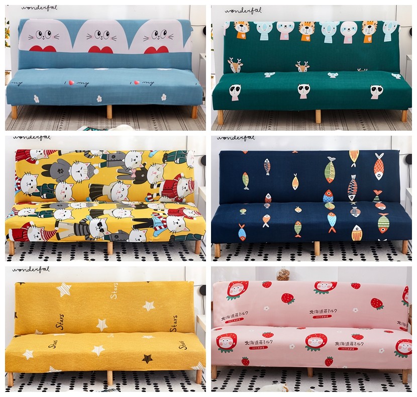 折叠沙发床套罩无扶手沙发套罩全包万能套子卡通可爱垫巾全盖布艺,淘宝优惠券,粉丝福利购,淘宝优惠卷