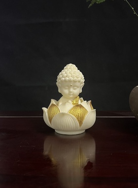 象牙果宝宝佛摆件禅意如来佛像手把件车载小佛迷你工艺品家居
