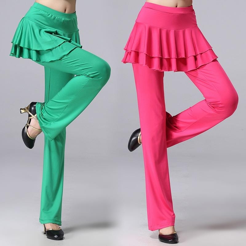 花晖夏季广场舞裙裤拉丁舞长裤 花晖休闲裤