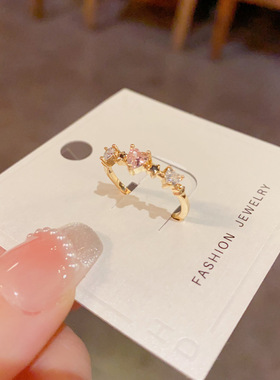 sakuya同款简约设计感双层开口戒