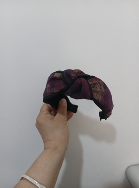 包邮国风香云纱丝绸发箍 宫廷风气质百搭真丝发卡桑蚕丝宽边头箍