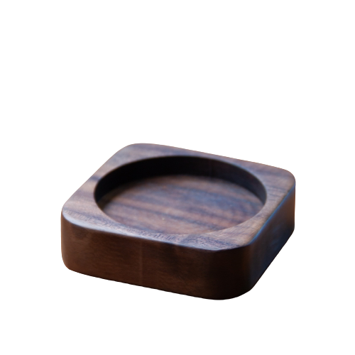 素止粉锤底座 填压器圆形实木收纳垫 58/51/53/54mm胡桃木托 轰炸 - 图3