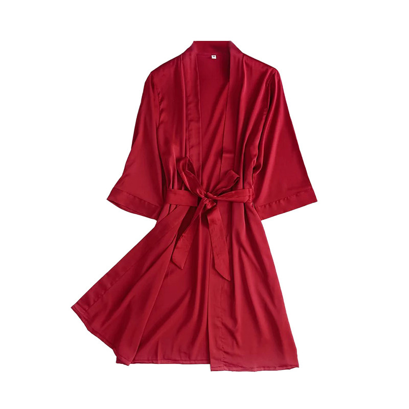 新娘红色睡袍婚礼结婚定制闺蜜晨袍 魅力宝贝店睡袍/浴袍