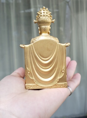 民族风藏传密宗黄铜龙王广济五爷三寸10公分佛像家居摆件佛堂寺庙