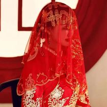 Свадебная обложка Chinese Wedding Chinese Wedding Cover Head Show и Red Cover Heads Red Show и Veil