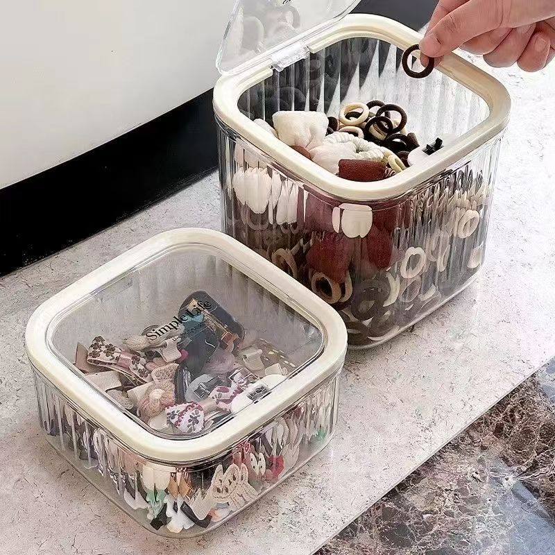 萌粒收纳盒桌面按压开盖防尘带盖小杂物零食糖果罐盲盒收纳展示架,淘宝优惠券,粉丝福利购,淘宝优惠卷