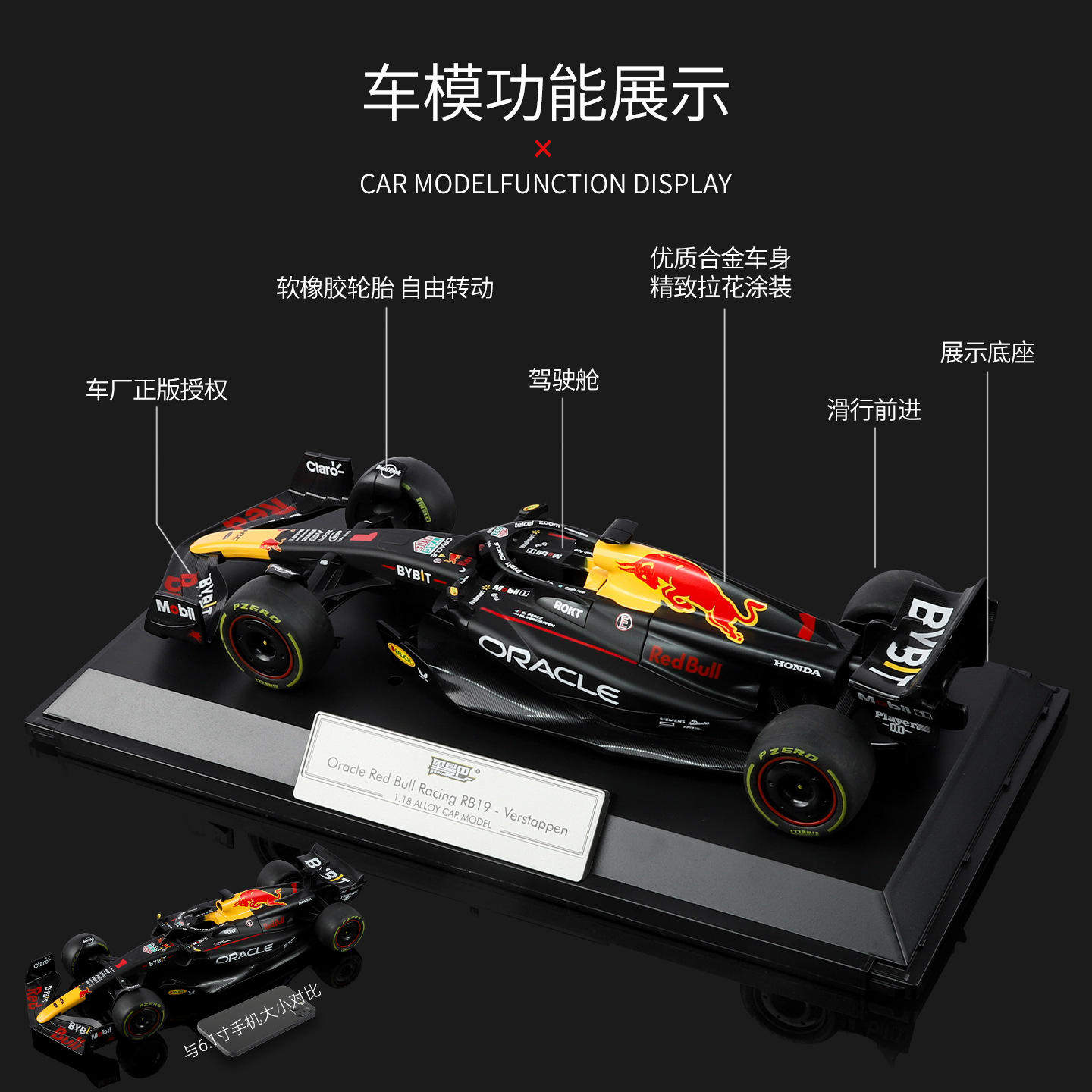 新款 盒装红牛方程式赛车1/18仿真儿童滑行合金车模型玩具,淘宝优惠券,粉丝福利购,淘宝优惠卷