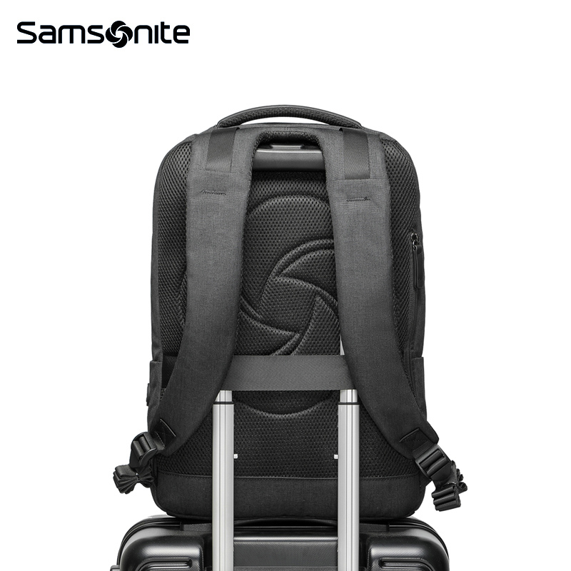 Samsonite/新秀丽双肩包男女时尚简约书包大容量电脑商务背包TX6-图2