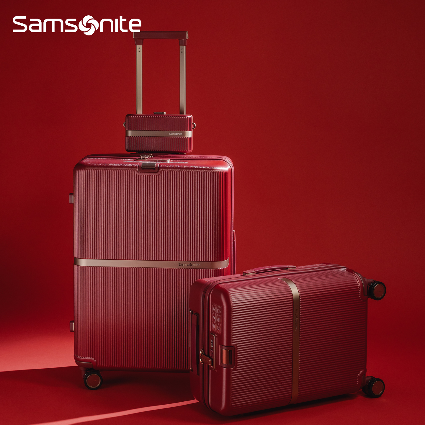 新秀丽时尚鎏金箱/流金高颜值行李箱潮流减震轮拉杆密码旅行箱HH5 - 图3