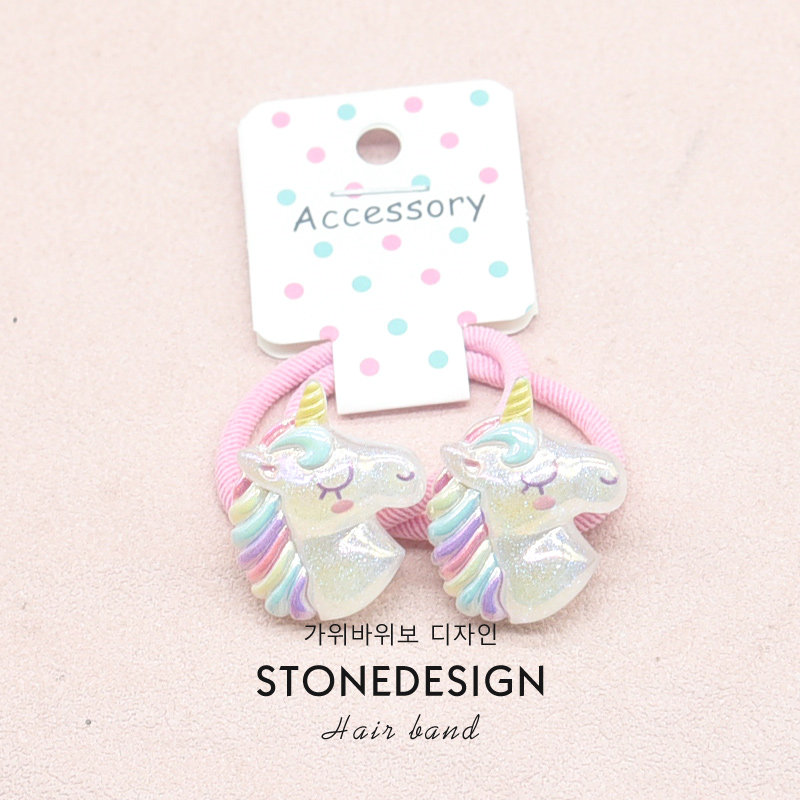 儿童炫彩独角兽头绳女童发圈小女孩扎辫子不伤发卡通皮筋发绳发饰,淘宝优惠券,粉丝福利购,淘宝优惠卷