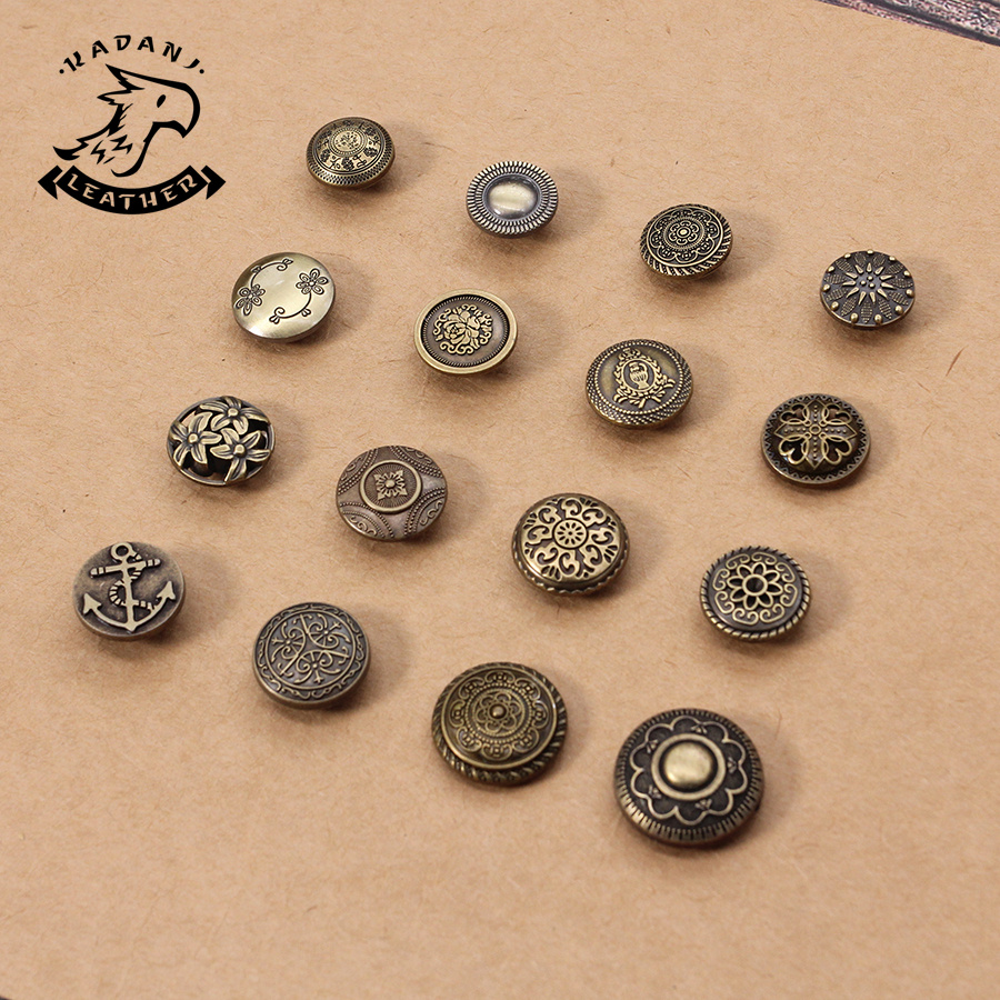 皮匠老王  633型复古风四合扣 手工DIY皮革按扣复古扣子 - 图0