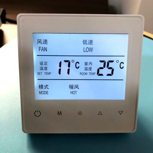 中央空调风机盘管控制面板联网型485控制高端触摸温控液晶显示屏 - 图0