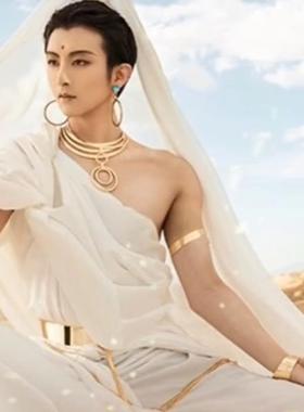 敦煌飞天项链小梦舞女2023男新款锁骨链cosplay项圈手臂环镯腰带