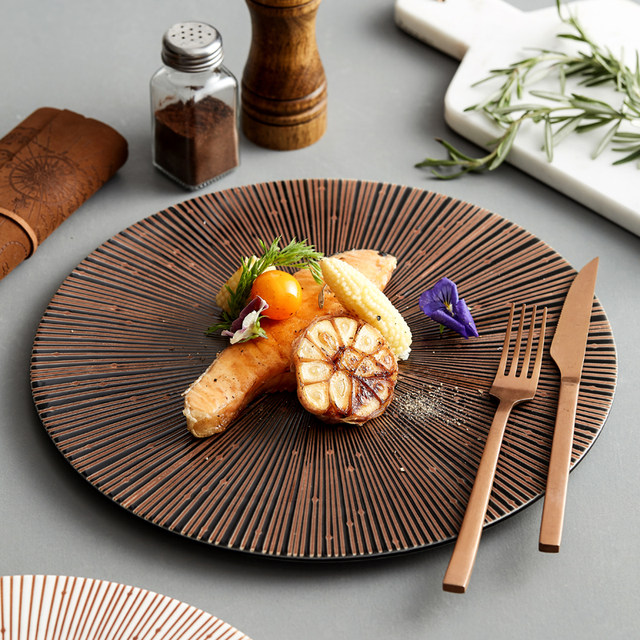 High-end Western cuisine plate flat ceremonial sense tableware